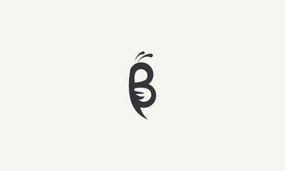 Wall Mural - initial B bee monogram simple logo design vector illustration