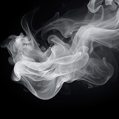 Wall Mural - smoke on black background