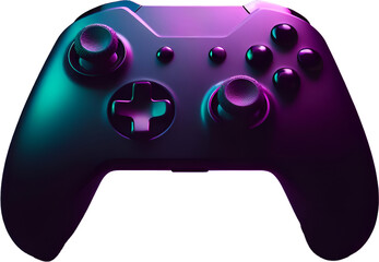 Purple themed game console. Transparent game handle