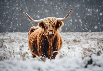 Wall Mural - A close up of a Highland Cow