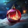 glowing christmas ornament brightens the winter season
