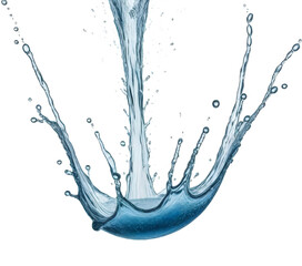 a photo of water splashing from the blue splash