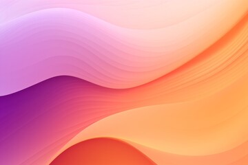 Wall Mural - Pale Orange to Soft Violet abstract fluid gradient design, curved wave in motion background for banner, wallpaper, poster, template, flier and cover