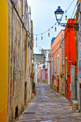 Poster - the historic center of presicce-acquarica lecce puglia italy