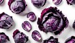 purple cabbage over white backdrop
