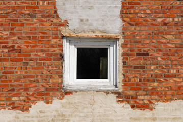 Wall Mural - Window and old brick wall.