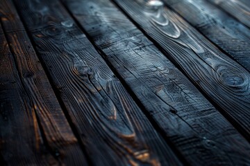 Wall Mural - Background made of wood texture, dark wooden floor with a pattern made of wood