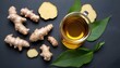 Antiviral tincture of alcohol with ginger root