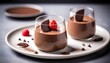 Chocolate panna cotta dessert