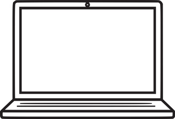 Laptop computer or notebook computer flat icon for apps and websites