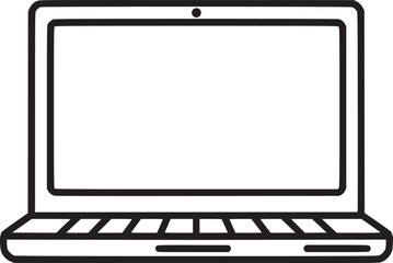 Laptop computer or notebook computer flat icon for apps and websites