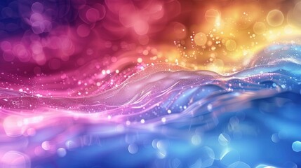 Wall Mural - colorful waves bubbles background