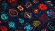 Digital Threats: Icons of Cybersecurity Risks
