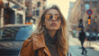 © ArtBox - Stylish Young Woman Walking in Urban Street