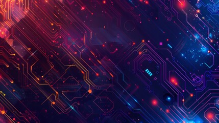 Computer science technology banner background, generated with AI
