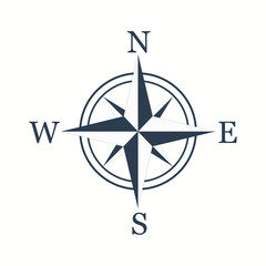 compass rose or windrose rose of the winds flat icon for apps and websites