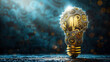 Mechanical Creativity: Light Bulb Gear Illustration