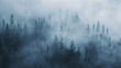Mystical Fog in Dense Forest