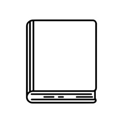 Wall Mural - book icon. black linear book icon isolated on a white background. education concept. vector illustra