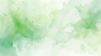 Poster - Spring freshness captured in watercolor background with soft green hues