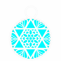 Wall Mural - Mandala Flower Christmas Ornament