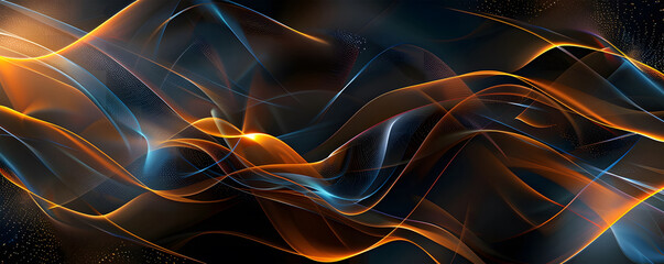 Wall Mural - abstract background with glowing lines ai generative