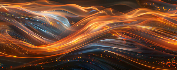 Wall Mural - abstract background with glowing lines ai generative