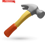 Fototapeta Łazienka - Claw hammer 3d vector icon