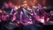 A close up of a bunch of pink crystals