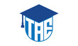 TAE initial letter academic logo design vector template. school college logo, university logo, graduation cap logo, institute logo, educational logo, library logo, teaching logo, book shop, varsity	
