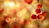 Fototapeta Tulipany - Red Cherries on the Vine