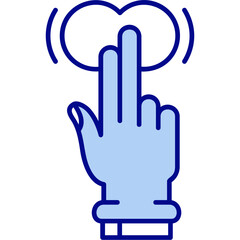 Poster - Two Fingers Tap and Hold Icon