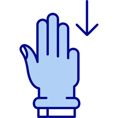 Sticker - Three Fingers Down Icon