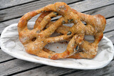 Fototapeta Tulipany - Fougasse bread with olives in Provence, France