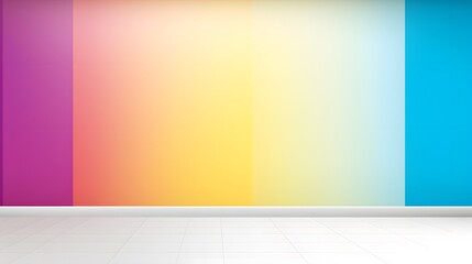 Wall Mural - Color gradient wall and white space below