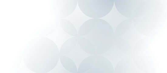 Aufkleber - Abstract white and grey circle geometric pattern background. Modern minimal trendy shiny pattern. Vector illustration