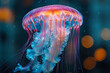 Colorful jellfish in the ocean