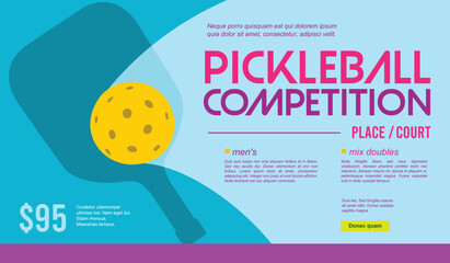 Attractive editable vector pickleball poster design great for your design resources print and others	