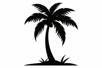 Wall Mural - silhouette-vector-of-coconut-tree.