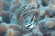 beautiful realistic white gold ring jewel photography a precious accessory