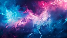 Abstract cosmic background. Colorful nebula and galaxy.