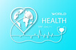 Health world day, Vector illustration sign symbol poster concept design.