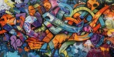 Fototapeta Młodzieżowe - colorful graffiti wall abstract background, rainbow wall, Generative Ai not real photo, idea for artistic pop art background backdrop	