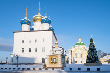 Wall Mural - Restored Spaso-Preobrazhensky Cathedral on a frosty January day. Tver