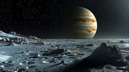 view of saturn from the surface of jupiter