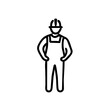 Bauarbeiter Monteur Arbeiter Ganzkörper Symbol