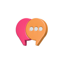 Chat talk support 3d icon