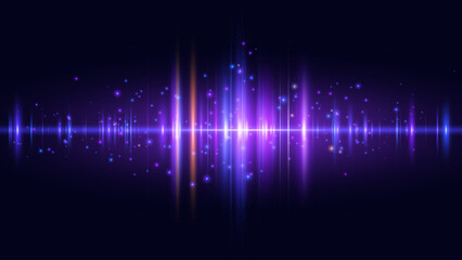 Aufkleber - Abstract Digital EQ Equalizer. Sound Wave Design Element. Speaking Sound Wave Vector Illustration. Artificial Intelligence AI Assistant Voice Visualization.
