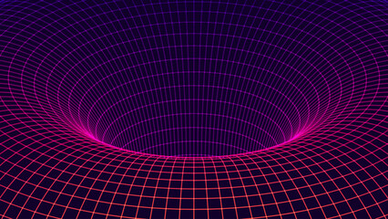 Aufkleber - 3D Torus Wireframe Background. Electromagnetic Force Field Concept. Science Physics Background. Vector Illustration. Energy Fields Torus Objects Design.