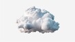Cotton Wool Cloud isolated in Grey Background with Text Space.